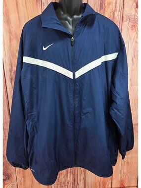 Nike Dri-FIT Navy Blue XXL Full-Zip Jacket NWT With White Accents